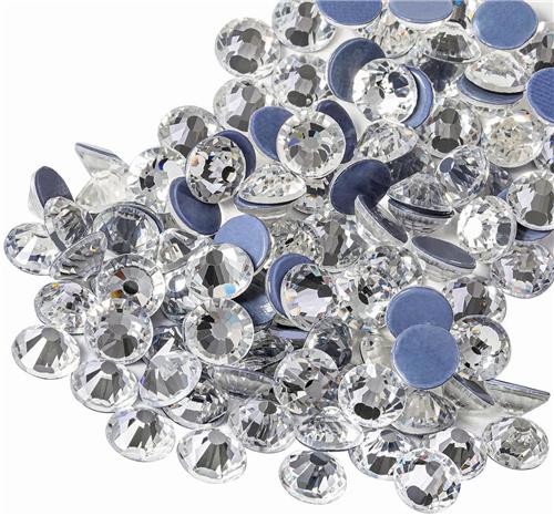 JGS Premium - 1440 stuks strass-steentjes hotfix kristallen voor knutselen - heldere ronde edelstenen - SS16 3.8-4.0mm