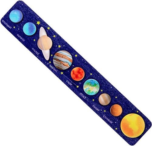 JGS Premium - Houten zonnestelsel puzzel speelgoed - educatief en decoratief - kinderpuzzel voor jongens en meisjes