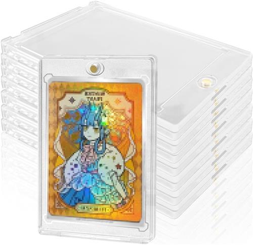 JGS Premium - Verzamelkaartenhoezen 8 stuks met magnetische toploader en UV-bescherming - Transparant - Kaarthouder voor 35PT kaarten