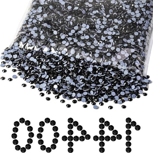 JGS Premium - Hotfix Strass-steentjes bulk 14400 stuks - kristallen DIY decoratie - zwart - 27 - 29 mm