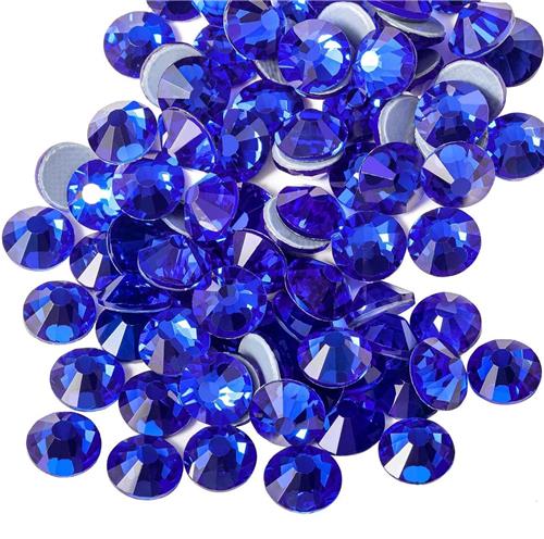 JGS Premium - Hotfix Strassteentjes Set - 288 Stuks - Hittefix - Kristallen - Knutselen - Edelstenen - Saffier - SS30 - 6.3-6.5 mm