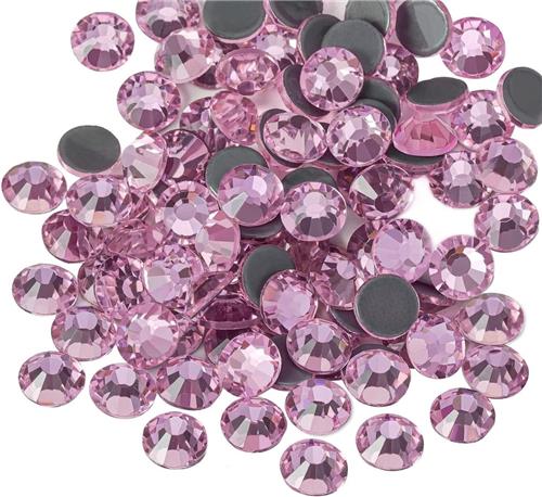 JGS Premium - Hotfix strasssteentjes 1440 stuks platte achterkant kristallen steentjes voor ambachten en kleding - lichtroze - Doe-het-zelf decoraties - SS20 - 4.6-4.8mm