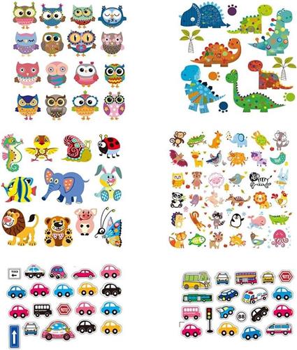 JGS Premium - 5 Vrolijke Strijkapplicaties voor Kinderen - Hitteoverdracht Stickers - DIY Knutselmateriaal