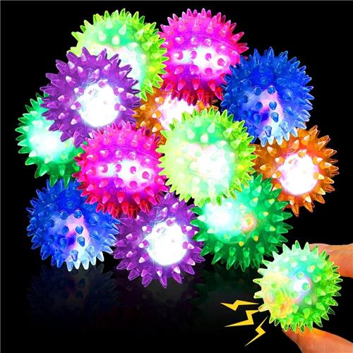 JGS Premium - 12 stuks egelballen met LED-licht voor kinderverjaardag