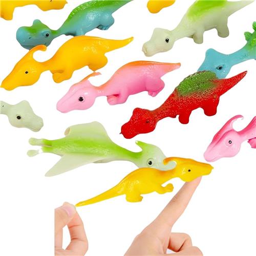 JGS Premium - Katapult Dinosaurus Speelgoed - Set van 20 stuks - Vliegende Dinosaurus - Sterke Elasticiteit - Cadeau voor Kinderen - Verjaardag Gastgeschenken