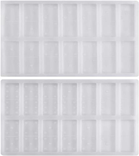 JGS Premium - Siliconen giethars mallen set van 2, Domino spel, kunsthars vormen, gepersonaliseerde cadeaus