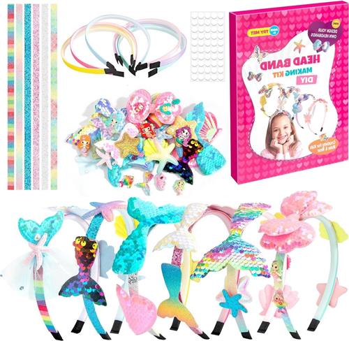 JGS Premium - Doe-het-zelf Haarband Knutselset voor Kinderen vanaf 6 Jaar - Creatief Cadeau - Haaraccessoires Verjaardagscadeau Meisjes - Speelgoed Knutselen - Haaraccessoires - DIY - Creatief Spel - Meisjes Speelset - Knutselpakket