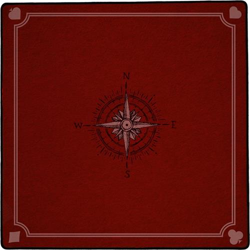 Offline - Speelmat: Bordeaux Card - 50x50 cm - Polyester