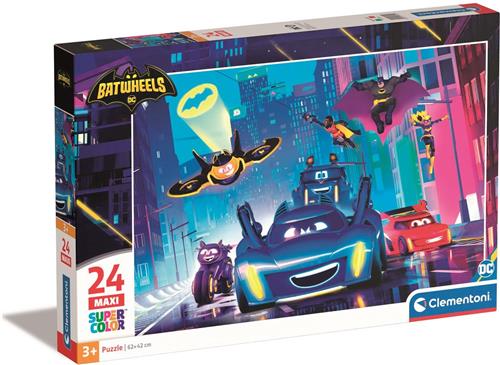 Clementoni - Puzzel - 24 Stukjes - Maxi Batwheels - Kinderpuzzel - Vanaf 3 jaar