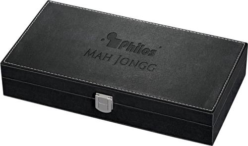 Philos Mah Jong, klein, kunstleer. zonder Arabische tekens, met houder