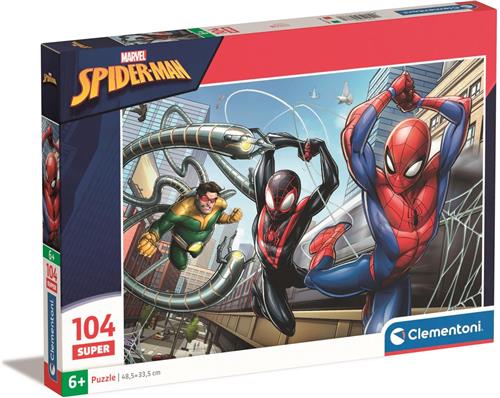 Clementoni - Puzzel - 104 Stukjes - Spiderman Marvel - Kinderpuzzel - Vanaf 6 jaar