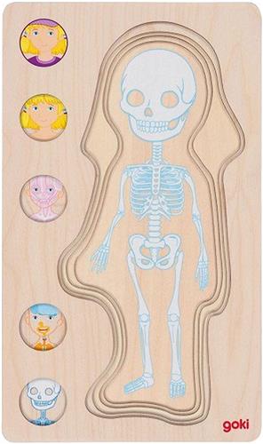 Goki Houten Lagenpuzzel Menselijk Lichaam Meisje, 29st.