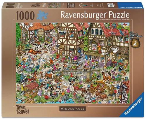 Ravensburger puzzel Timetravel 2 - De Middeleeuwen (1000 stukjes)