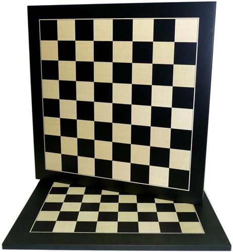 HOT Games Schaakbord Zwart/Ahorn ingelegd V.55mm.52cm