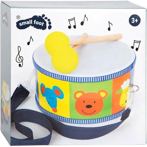 Small Foot - Houten Trommel Dieren met Stokken, 3dlg.