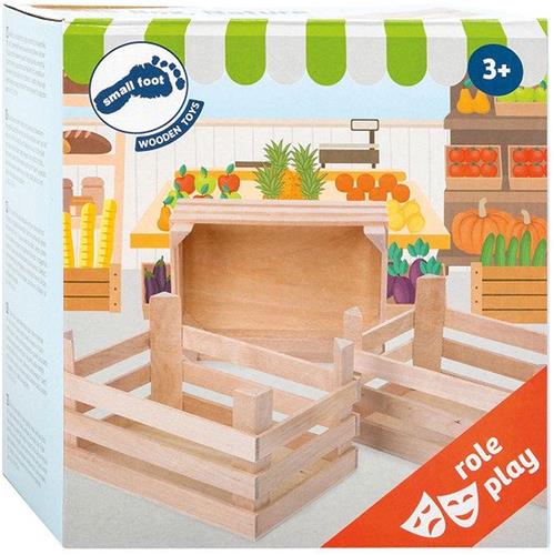 Small Foot - Houten Kratjes Groot 18x12x9,5cm, Set van 3