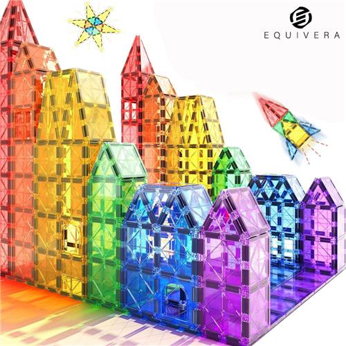Equivera Magnetic Tiles - Magnetisch Speelgoed - Magnetic Tiles Speelgoed - Magnetisch Speelgoed Tegels
