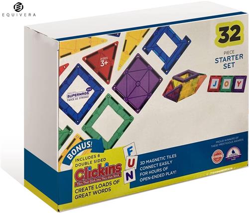 Equivera Magnetic Tiles - Magnetisch Speelgoed - Magnetic Tiles Speelgoed - Magnetisch Speelgoed Tegels