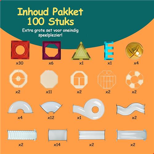 Equivera Magnetic Tiles - Magnetisch Speelgoed - Magnetic Tiles Speelgoed - Magnetisch Speelgoed Tegels