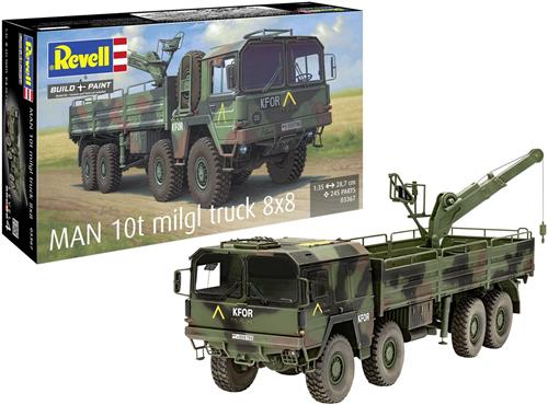 1:35 Revell 03367 MAN Kat1 10t Milgl 8x8 Truck - Duits Militair Terreinvoertuig Plastic Modelbouwpakket