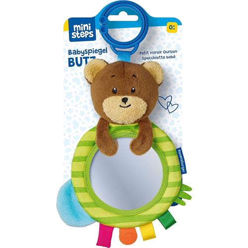 Ravensburger ministeps 4576 Babyspiegel Butz, Greifling mit Spiegel, Rassel und Spielelementen, Baby Spielzeug ab 0 Monate