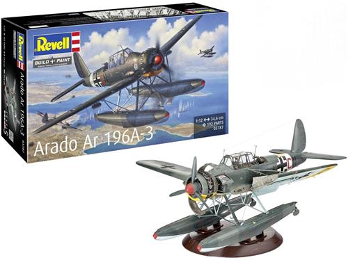 1:32 Revell 03787 Arado Ar 196A-3 Seaplane - WWII Duits Verkenningsvliegtuig - Propellervliegtuig Plastic Modelbouwpakket