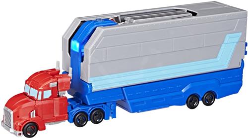 Transformers-speelgoed EarthSpark Optimus Prime Battle Trailer, speelset met actiefiguur, 6+