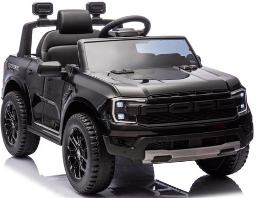Ford elektrische kinderauto van 3 tot 6 jaar, motorvermogen 30W, afstandsbediening, ophanging, koplampen, MP3-speler (Zwart)