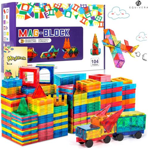 Equivera Magnetic Tiles - Magnetisch Speelgoed - Magnetic Tiles Speelgoed - Magnetisch Speelgoed Tegels