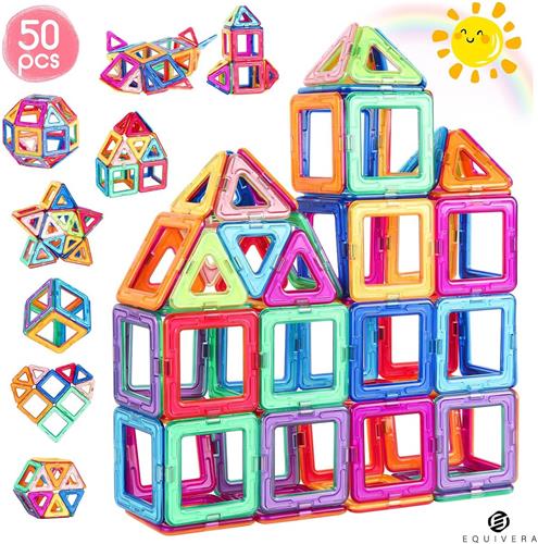 Equivera Magnetic Tiles - Magnetisch Speelgoed - Magnetic Tiles Speelgoed - Magnetisch Speelgoed Tegels