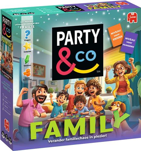 Party & Co. - Family - Bordspel voor families - Vanaf 8 jaar - Partyspel - Actiespel