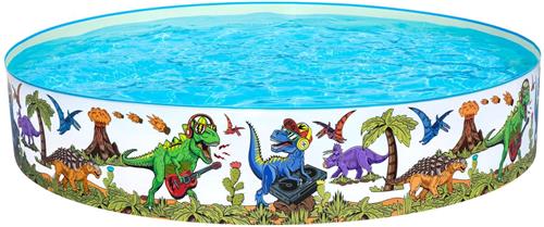 Unyqoos® Speels Kinderzwembad met Dinosaurusthema - Grootte 244 x 46 cm voor Kinderen vanaf 3 Jaar