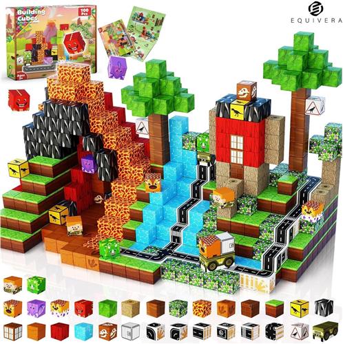 Equivera Magnetic Tiles - Magnetisch Speelgoed - Magnetic Tiles Speelgoed - Magnetisch Speelgoed Tegels