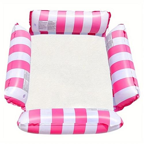 Bovista Luxe Waterhangmat - Luchtbed Zwembad - Luchtmatras Opblaasbaar - Water Hangmat - Aqua Lounge - Roze XL + Pomp