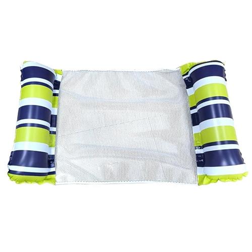 Bovista Luxe Waterhangmat - Luchtbed Zwembad - Luchtmatras Opblaasbaar - Water Hangmat - Aqua Lounge - Blauw & Geel