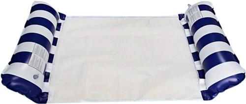 Bovista Luxe Waterhangmat - Luchtbed Zwembad - Luchtmatras Opblaasbaar - Water Hangmat - Aqua Lounge - Donker Blauw