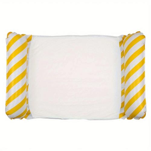 Bovista Luxe Waterhangmat - Luchtbed Zwembad - Luchtmatras Opblaasbaar - Water Hangmat - Aqua Lounge - Geel Schuin