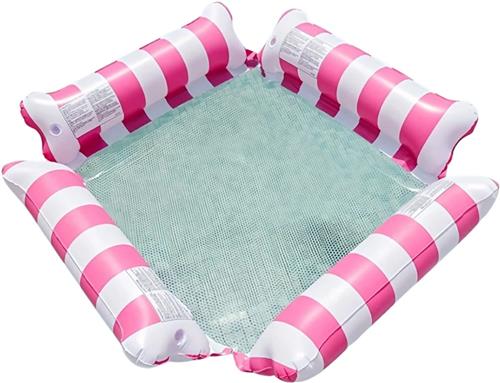 Livano Luxe Waterhangmat - Luchtbed Zwembad - Luchtmatras Opblaasbaar - Water Hangmat - Aqua Lounge - Roze