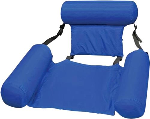 Livano Luxe Waterhangmat - Luchtbed Zwembad - Luchtmatras Opblaasbaar - Water Hangmat - Aqua Lounge - Donker Blauw