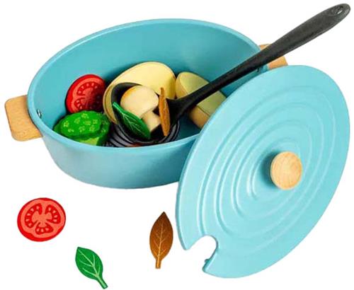 Bigjigs Houten Stoofpannen Speelset, 17dlg.