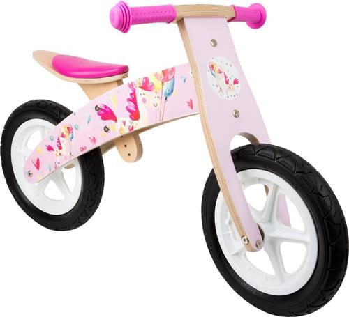 Houten loopfiets - Pink Unicorn - Roze - houten speelgoed vanaf 3 jaar