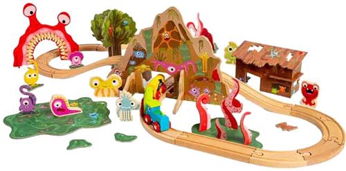 Bigjigs Houten Monster Treinset, 50dlg.