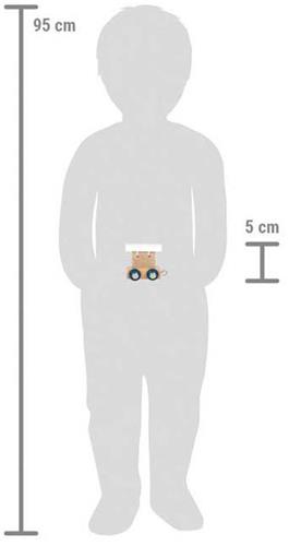 Small Foot - Houten Lettertrein Polar - Wagon Wit - 12 stuks