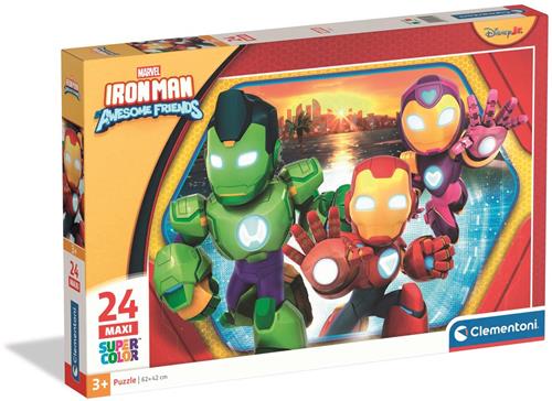 Clementoni - Puzzel - 24 Stukjes - Ironman and his Awesome Friends - Kinderpuzzel -vanaf 3 jaar