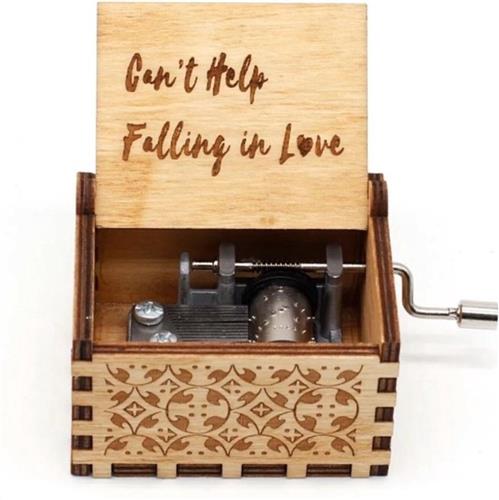 CHPN - Muziekdoosje - Doosje met muziek - Cadeautje - I Can't Help Falling in Love - Leuk cadeau voor muziekliefhebbers - Klein muziekdoosje - Opwindbaar
