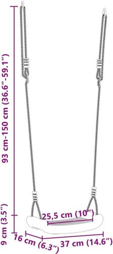 Schommelzitje voor kinderen 1-persoons verstelbaar touw blauw