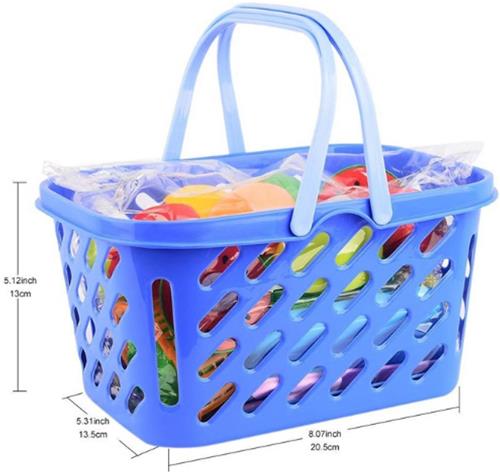 Speelvoedingsset Voor Kinderen  23-Delige Snij-Speelgoed Set  Groenten & Fruit  Speelkeuken Accessoires  Educatief Rollenspel Met Speelgoedmes & Mand