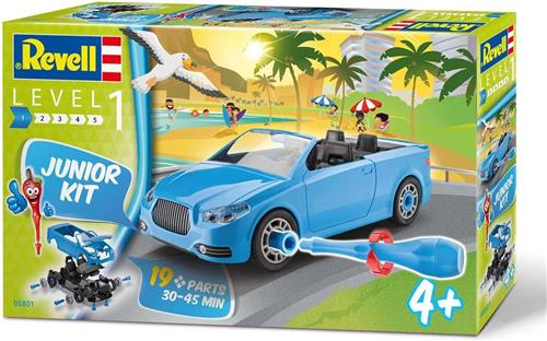 Roadster blauw - Revell Junior kit - 1:20