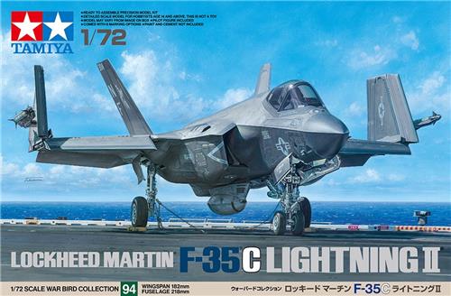 1:72 Tamiya 60794 Lockheed Martin F-35C Lightning II - Amerikaanse Straaljager Plastic Modelbouwpakket