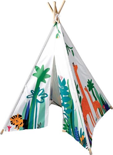 Rex London - Jungle - Tipi Tent  - Speeltent - Wigwam - Kinder Tipi - Indianentent - Speeltent voor Kinderen - Tipi tent voor Kids - Wigwam Kleur - Een lekker plekje voor de kids!